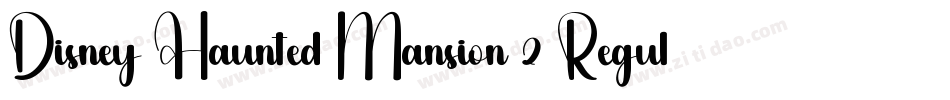 Disney Haunted Mansion 2 Regular字体转换